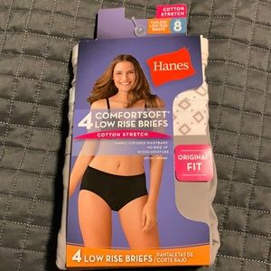 3 pairs of Hanes low rise briefs
